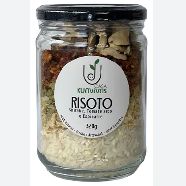 Risoto de Shitake, Tomate Seco e Espinafre 261g 4 porções