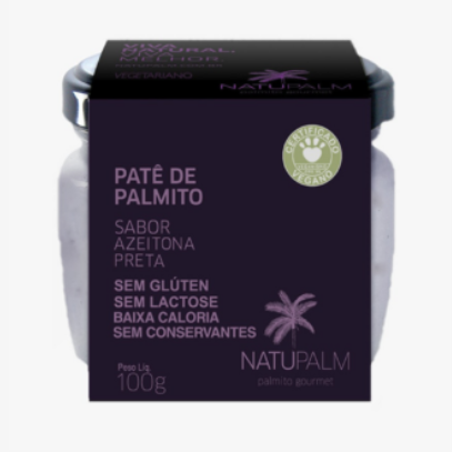 PATÊ DE PALMITO AZEITONA PRETA 100G
