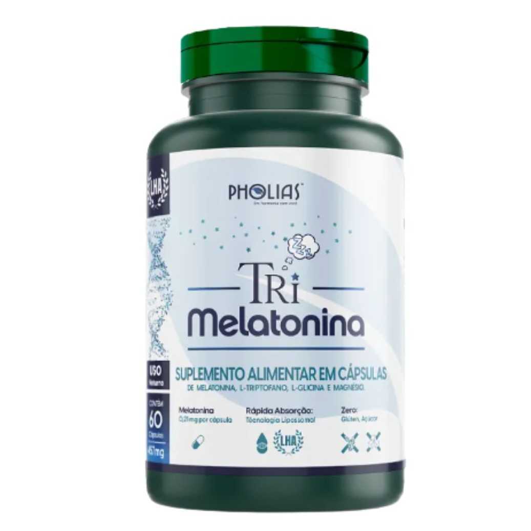 Tri Melatonina 60 Cápsulas -Pholias