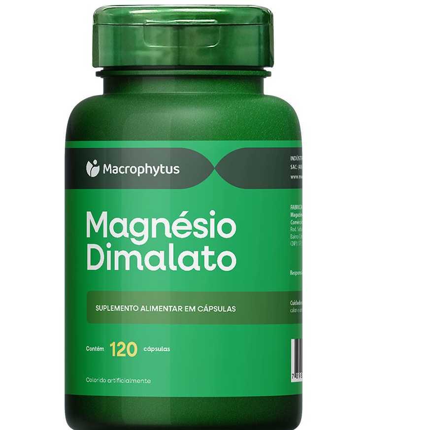 Magnésio Dimalato 120 cap - Macrophytus