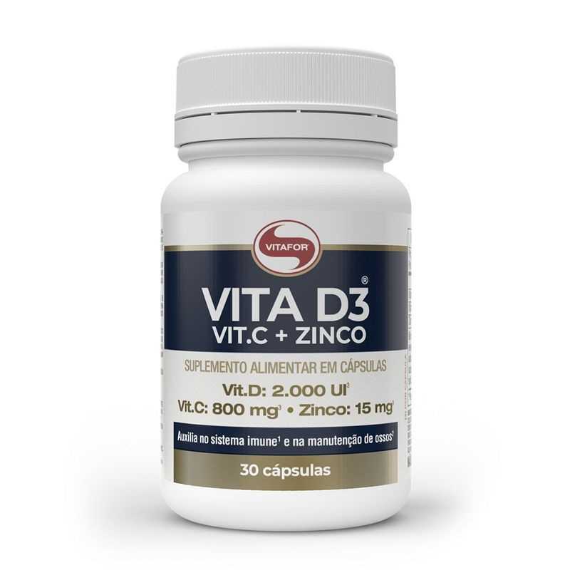 Vita D3 + Vit.C + Zinco 60cap - Vitafor